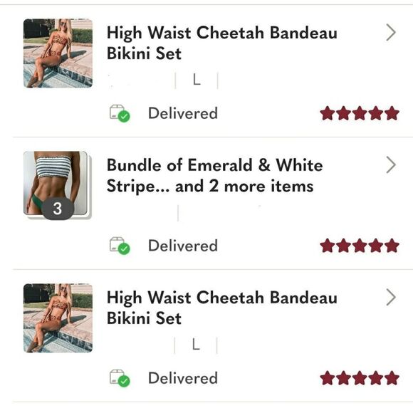 NWT XL: Cheetah Print High Waist, Bandeau Bikini Set - Picture 9 of 9